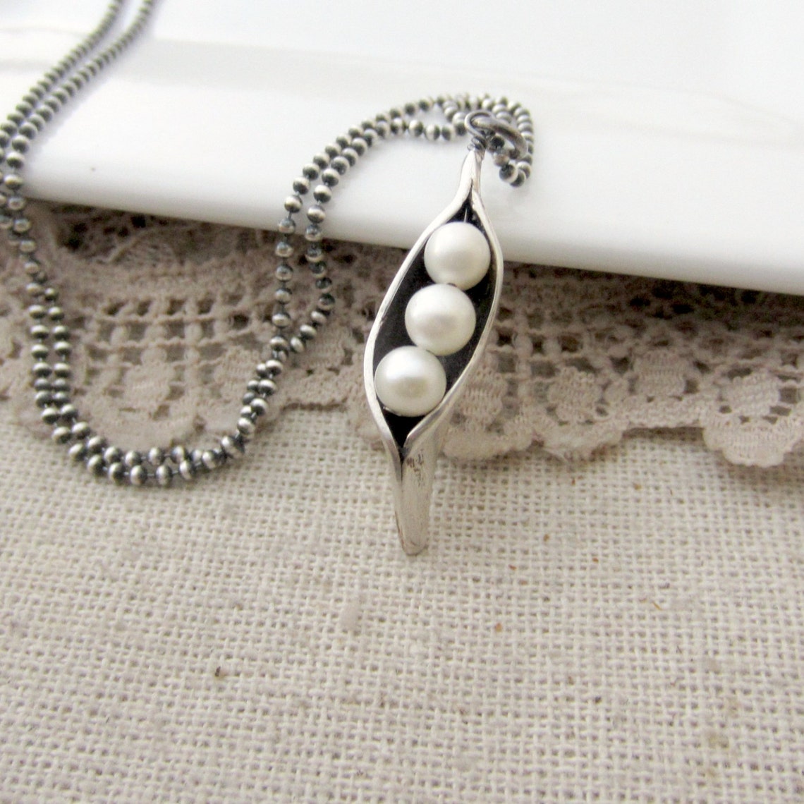 Three Peas in a Pod Necklace Push Present 3 Peas in a Pod Etsy