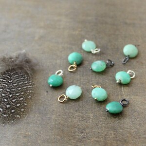 Green Chrysoprase Pendant, Chrysoprase Charm, Wire Wrapped Pendant Healing Stone Charm Only, Metaphysical Stone, Add A Dangle, Yoga Jewelry