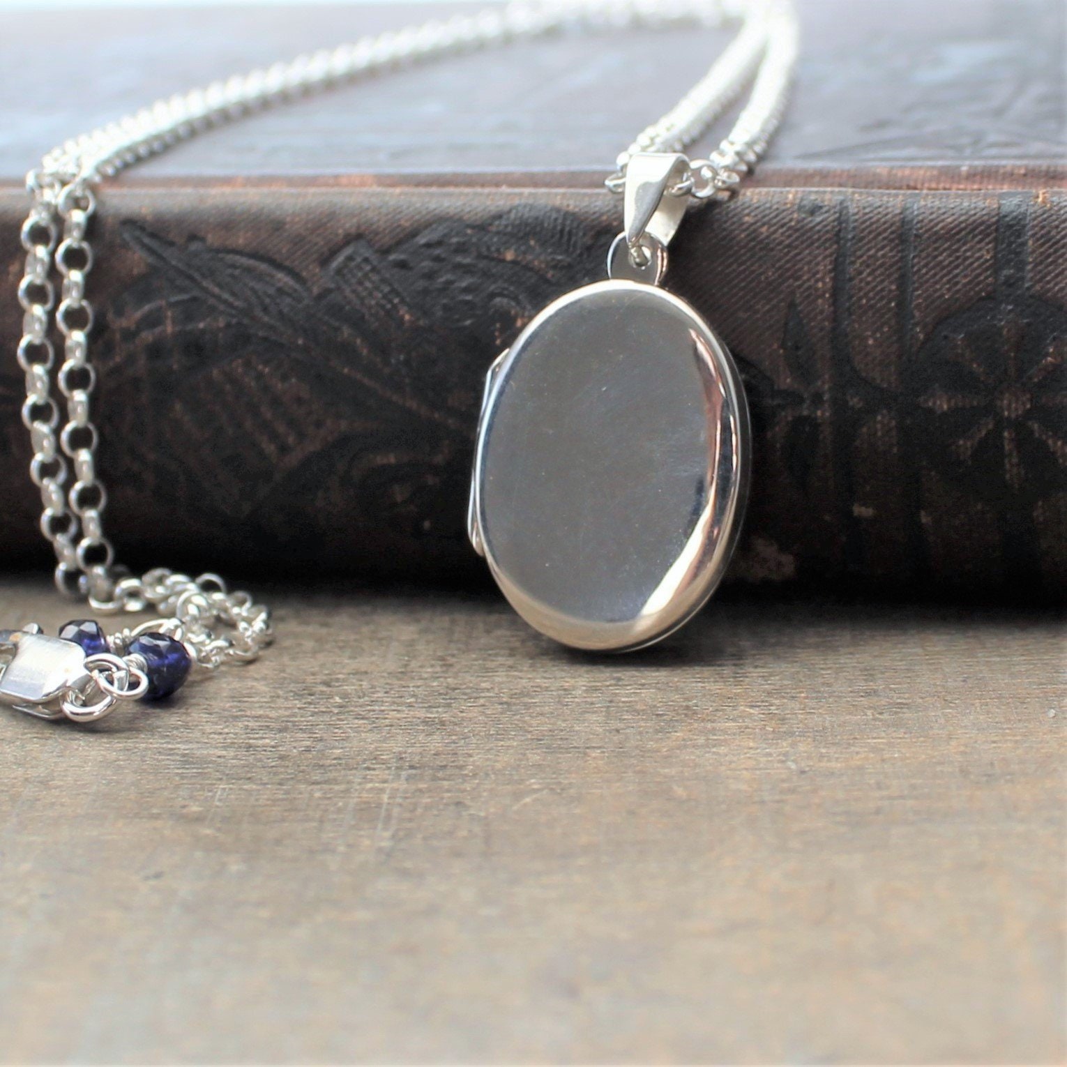 Modern Locket Necklace Sterling Silver Locket Pendant Silver | Etsy