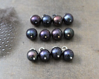 XL Freshwater Pearl Charm, June Birthstone Charm Peacock Pearl Pendant, Large Pearl Charm, Add A Dangle, Charm Only, 10mm Real Pearl