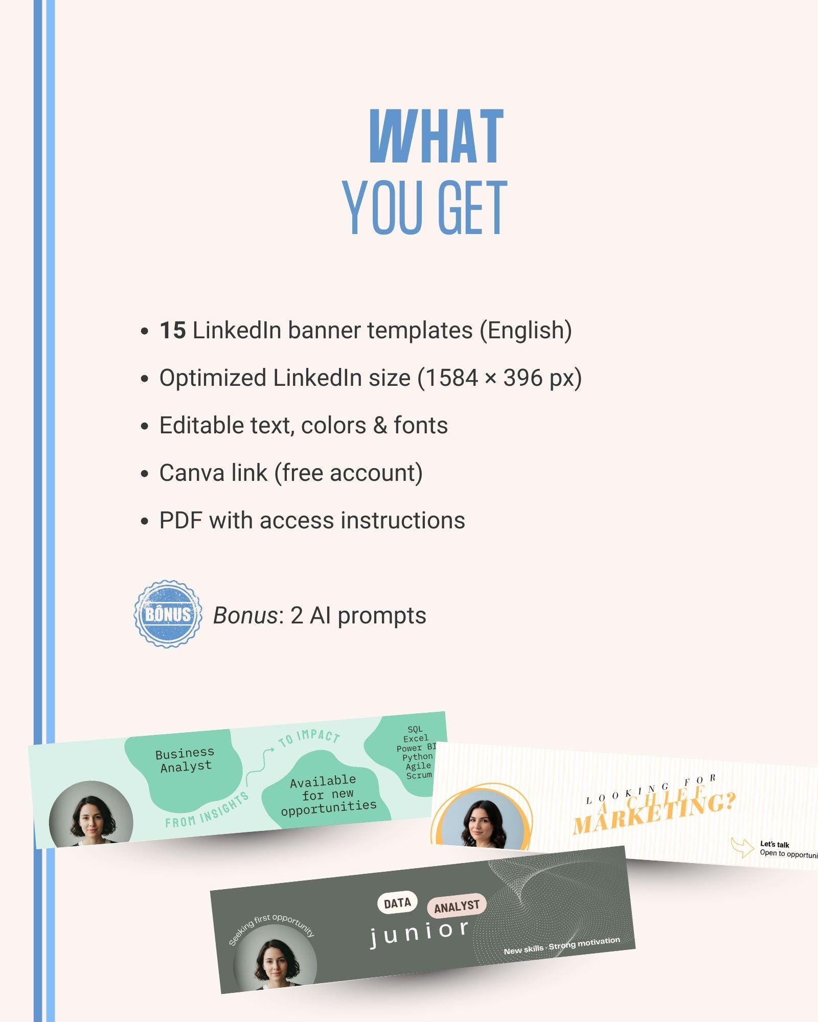 Linkedin Banner Templates for Job Seekers | Canva Editable Linkedin ...