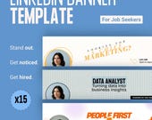 LinkedIn Banner Templates for Job Seekers | Canva Editable LinkedIn Cover | Personal Branding Career Templates
