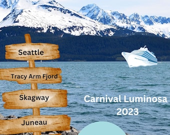 Alaska cruise door sign, Alaska cruise decorations, digital cruise door sign, cruise door sign, cruise door decor