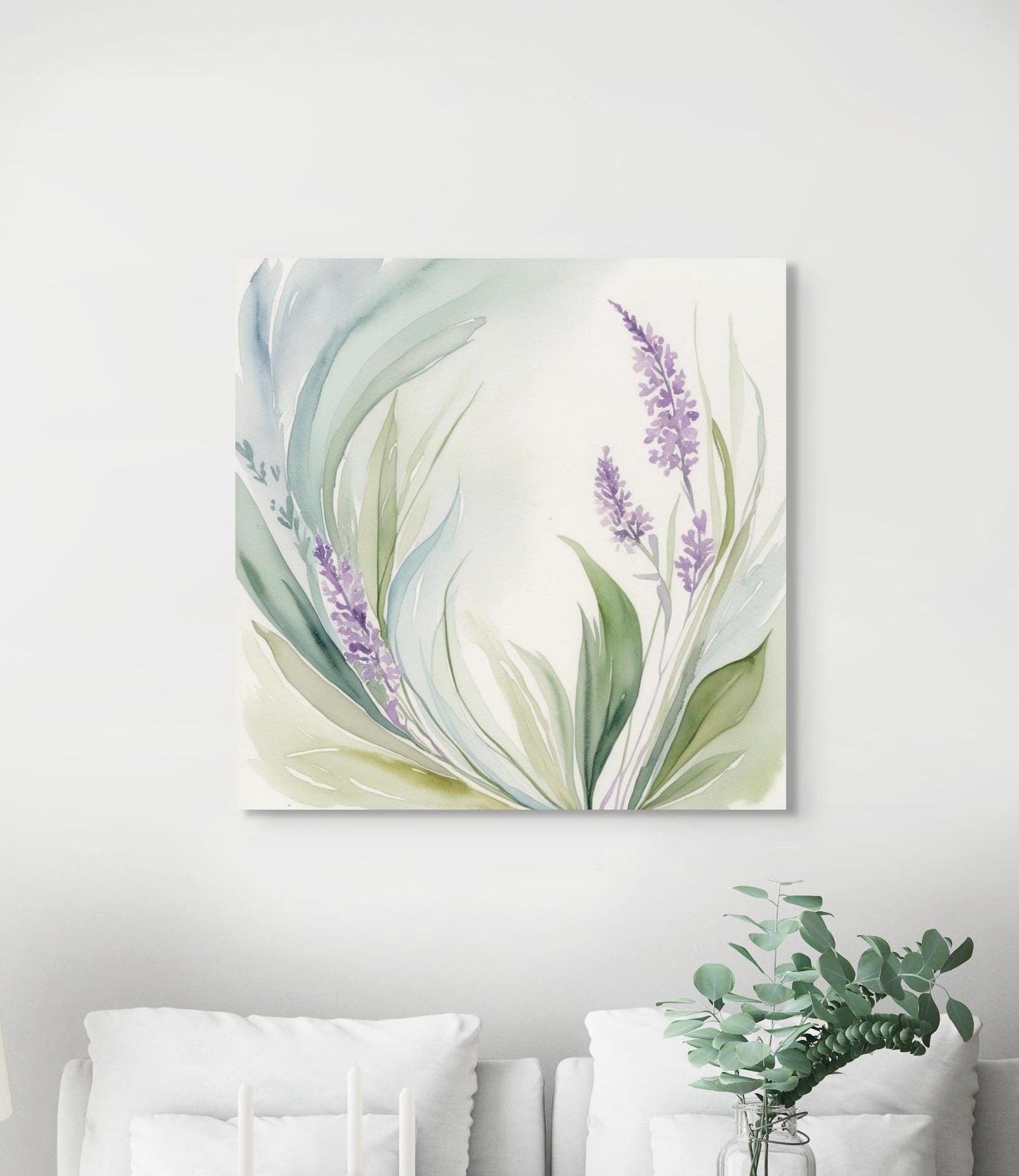 Watercolor Floral Art Print Pastel Wall Art Demure Poster Downloadable ...