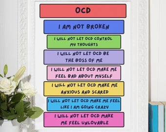 OCD Therapy Tool Neurospicy Mental Health Print Obsessive Compulsive Neurodiversity Art Print On Demand.