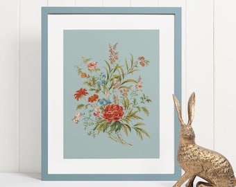 Antique Floral Print Vintage Botanical Wall Art Downloadable Prints.
