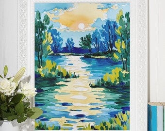 印象派風 母子の絵画 花畑 印象派風 母子の絵画 花畑 - メルカリ