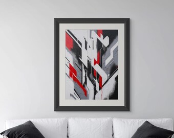 Modern Abstract Graffiti Style Art Print Downloadable Prints.