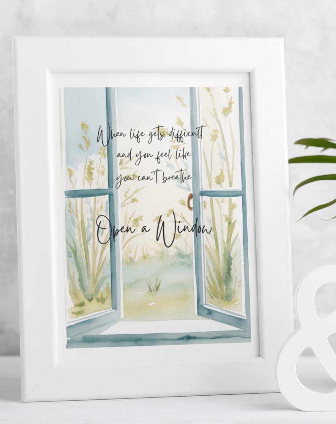 Watercolor Typography Art Print Positive Wall Art Motivational Quote ...