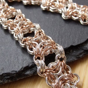 Sterling Silver and Rose Gold Celtic Knot Bracelet