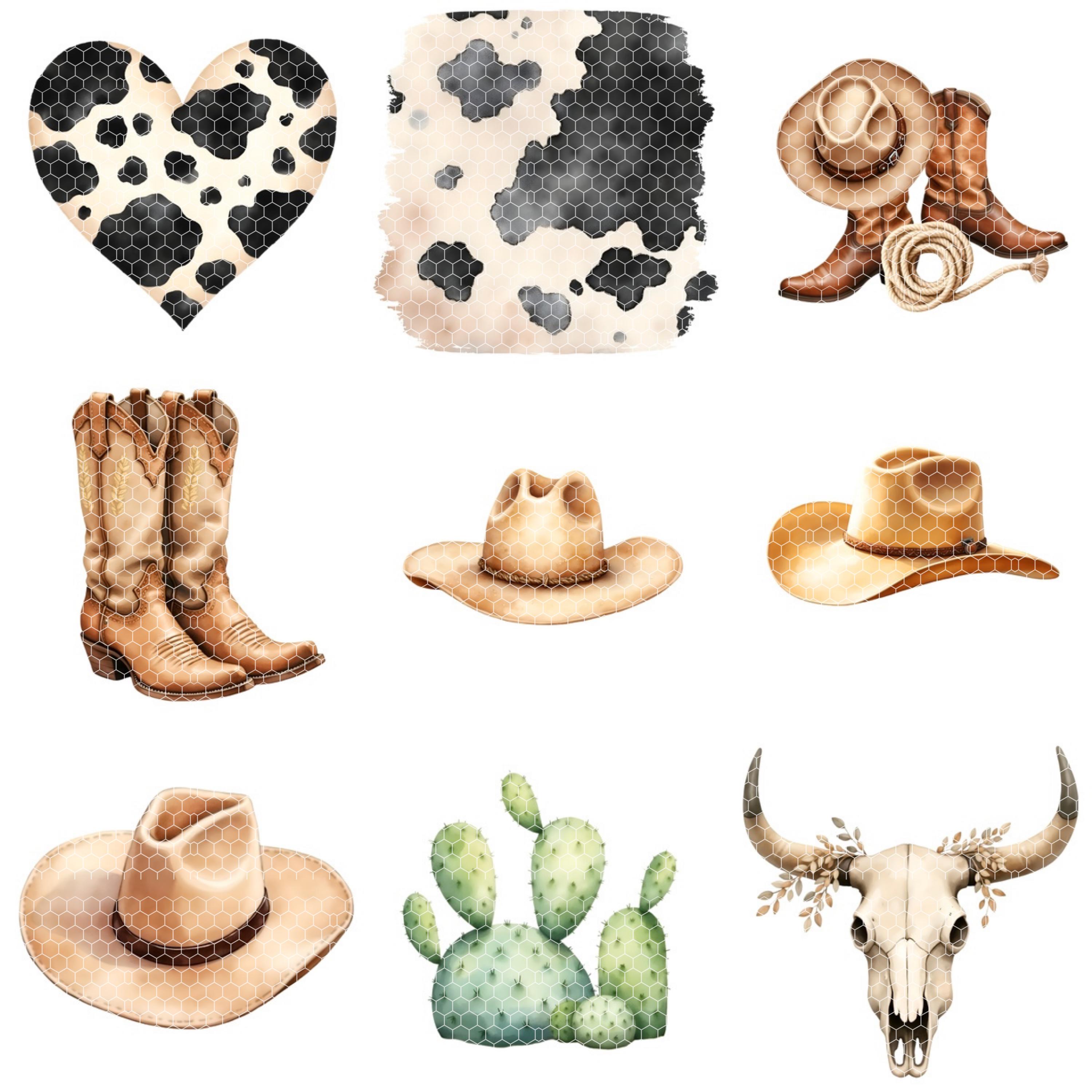 Western Ranching Graphics Western Ranch Clipart Watercolor Transparent PNG | Rustic Rodeo Decor ...