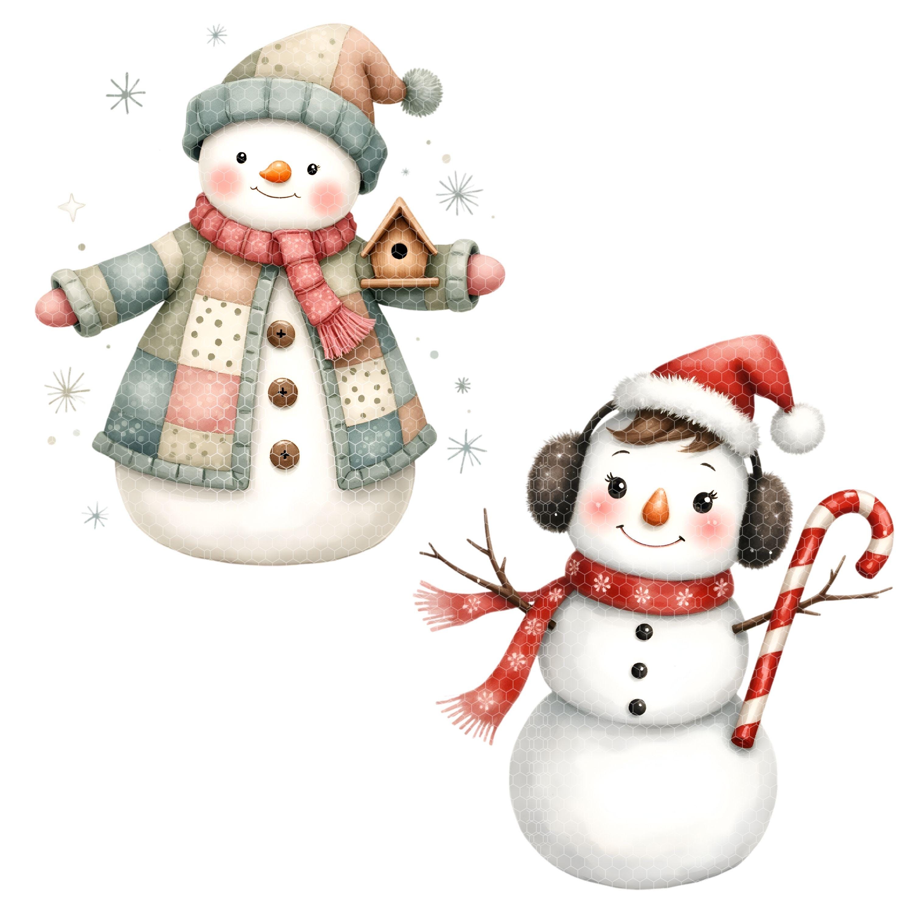 Snowman Clipart Transparent PNG | Cozy Winter Christmas Pngs | Holiday ...