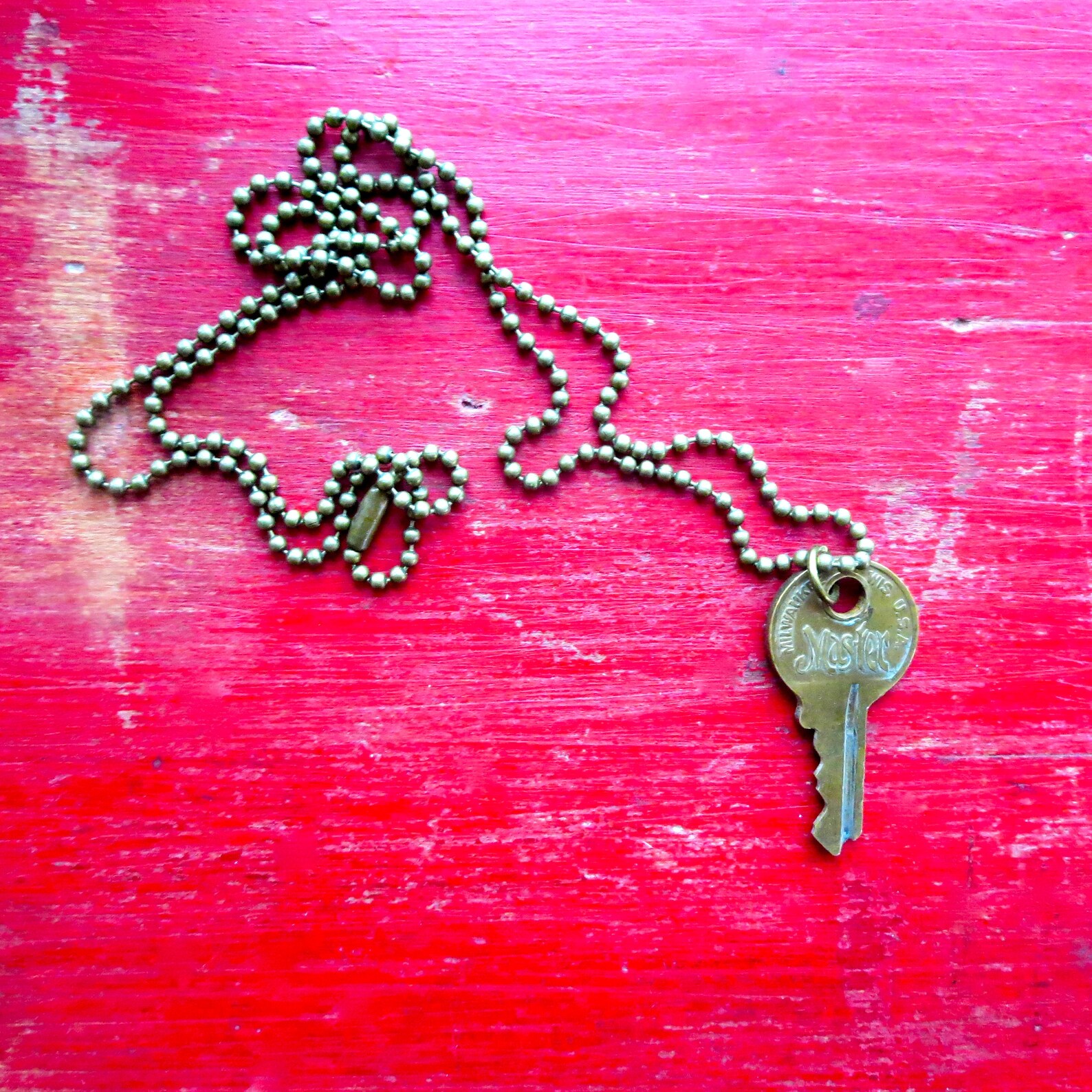 Vintage brass Master keys Master Lock key necklaces 27 inches Etsy