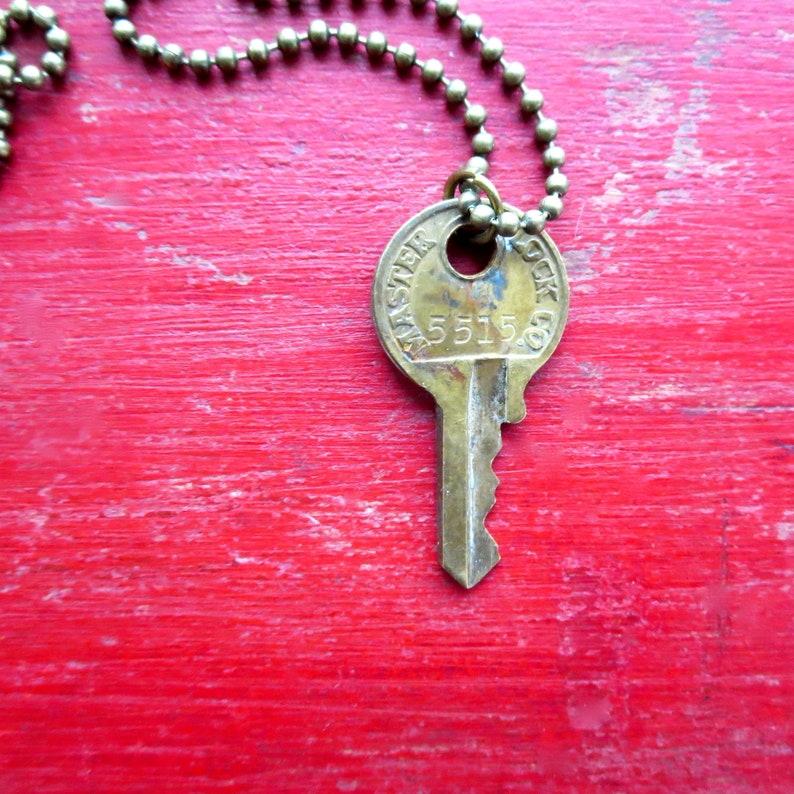Vintage brass Master keys Master Lock key necklaces 27 inches Etsy