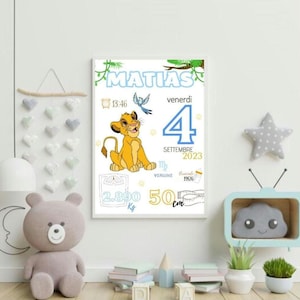 Birth Picture PDF DIGITAL FILE | Baby idea | Birth idea keepsake boy and girl | birth gift idea | personalized birth gifts