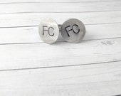 Sterling Silver Monogram Cuff Links Personalized Cufflinks Custom Initial Shirt Accessory Wedding Gifts for Him Birthday for Dad Under 50