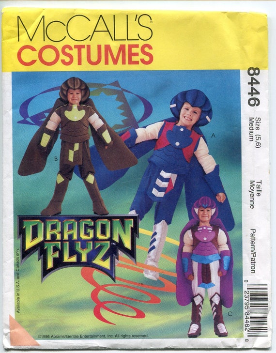 8446 UNCUT McCalls SEWING Pattern Dragon Flyz Boys Girls Halloween Costume FF