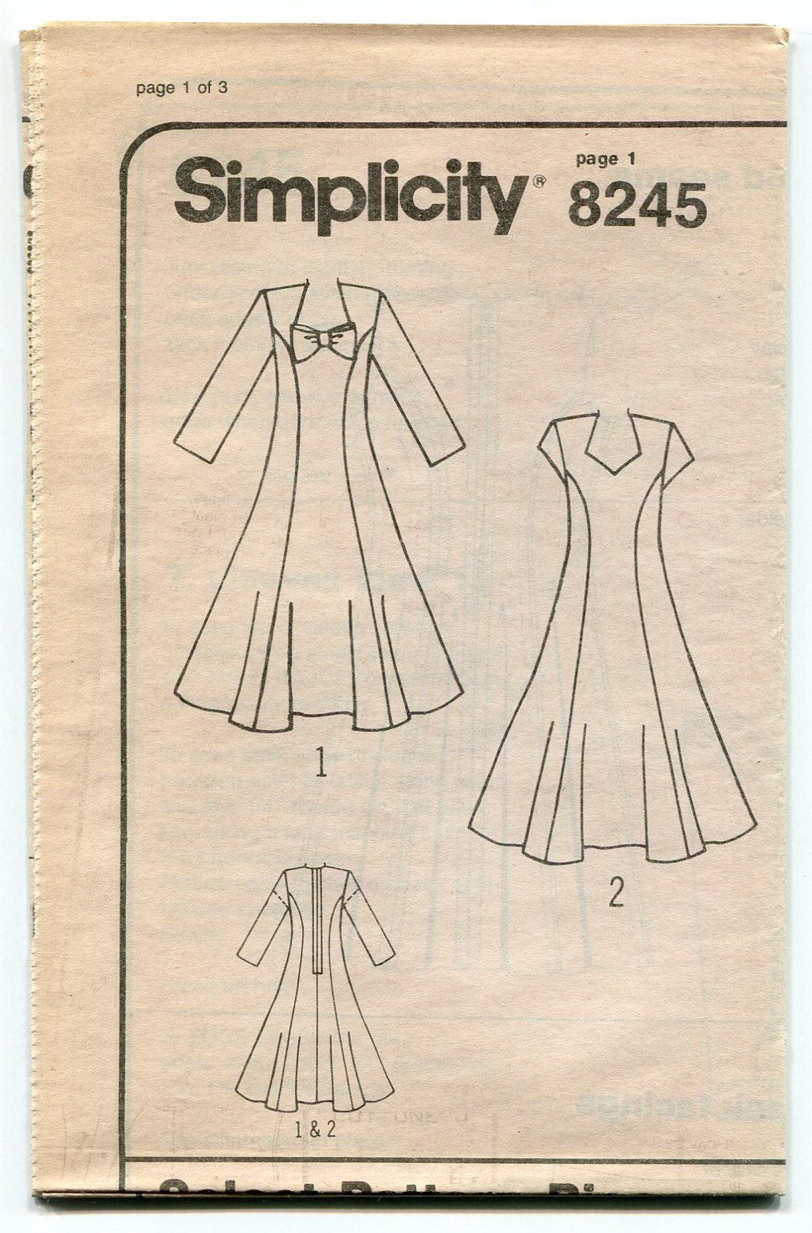 Easy Princess Dress Pattern Fit and Flare Sweetheart Neckline | Etsy