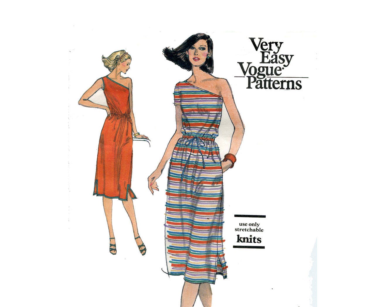 Easy Sundress Pattern Off Shoulder Loose Fitting Summer Sun Dress Elastic Waist Ruffles McCalls 7127 Bust 30 Ex SM Vintage Sewing Pattern