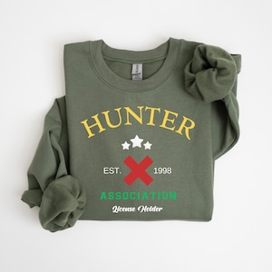 Anime Sweatshirt, Hunter Association Crewneck Sweater, Subtle Anime Clothing, Anime Gift, Manga Sweatshirt, Anime Lover Gift
