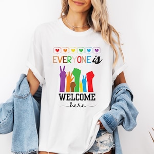Comfort Colors®Idaho teacher shirt everyone is welcome here, inclusion and equality t shirt, protest and resist t shirt, idaho teacher shirt