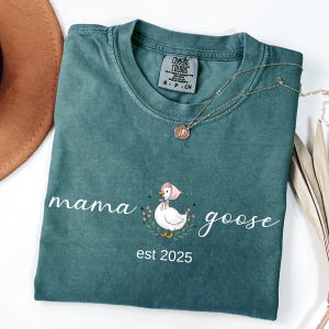 Comfort Colors® Mama Goose Shirt, Daddy Goose Shirt, Comfort Colors Espresso Pregnancy Shirt, Silly Goose Mom, Pregnancy Shirt Bow