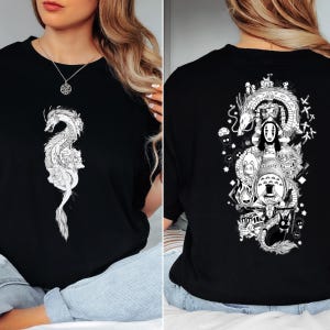 Camiseta de Studio Ghibli, sudadera de Totoro, camiseta de Haku de El viaje de Chihiro, camiseta de Hayao Miyazaki, El viaje de Chihiro, camiseta de El castillo ambulante, camiseta de Hayao Miyazaki
