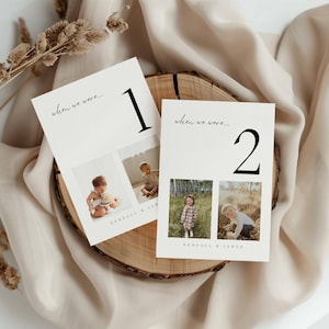 als wir waren Hochzeit Tischnummer Vorlage | Tische 1 - 20 | Tisch Foto Nummer Karte | 4x6, 5x7 und 8x10 | bearbeitbarer digitaler Download