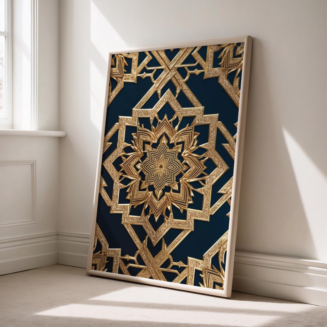 Abstract Islamic Print – Geometric Arabic Art – Downloadable Wall Decor ...