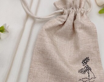 Jewelry Pouch, Handmade Medium Cloth Bag, Jewelry Case, Travel Bag, Gift Wrap Bag, Gift For Her, Jewelry Store Bag