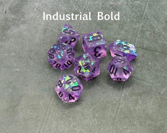 Glimmer and Glow - Sharp-Edge Handmade 7-Dice Sets