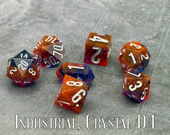 Nebulae - 7-Piece Sharp-Edge Handmade Resin Dice Set