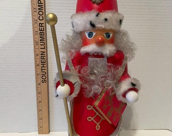 Vintage Holzkunst Christian Ulbricht German Nutcracker - Santa Nikolaus