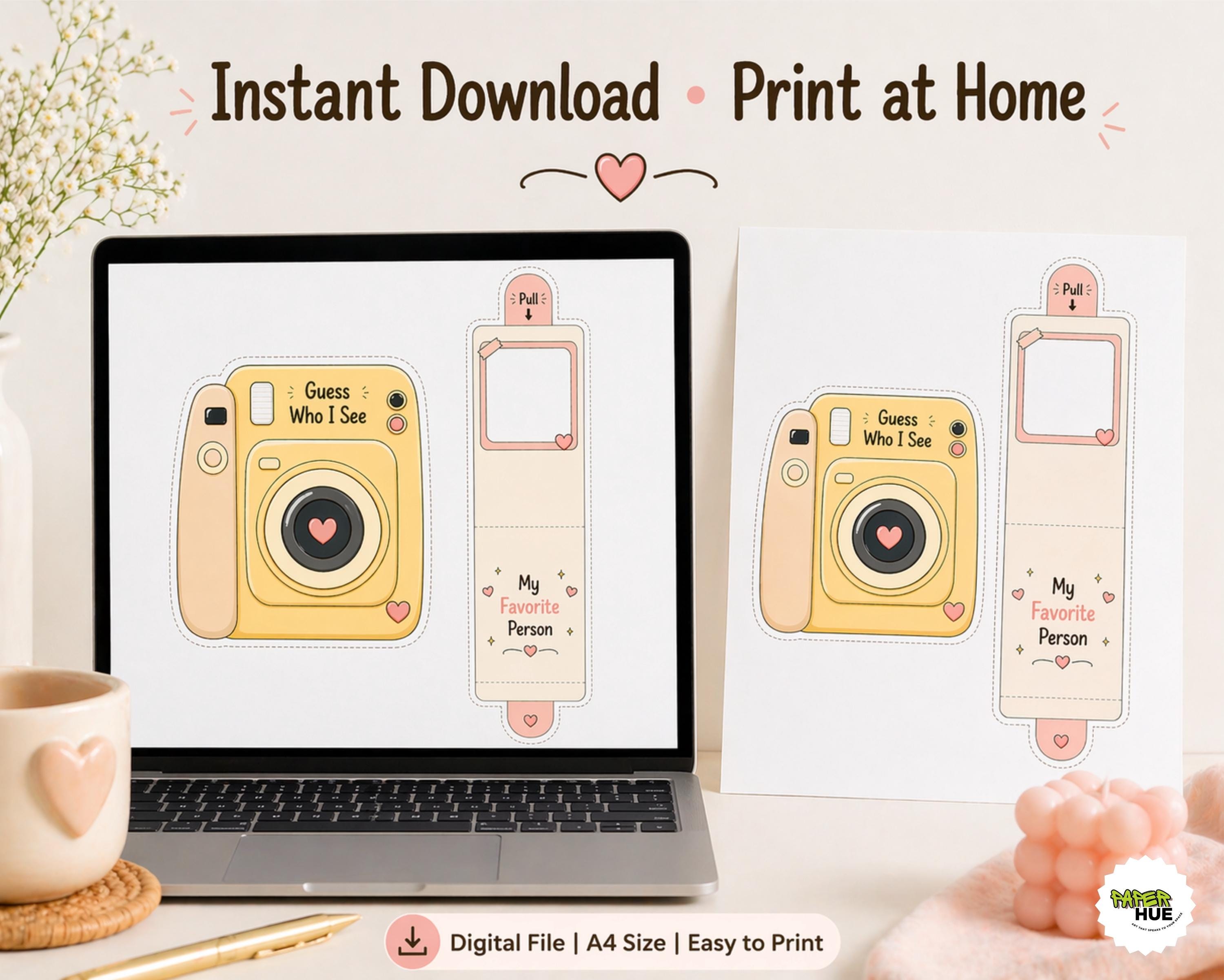 Camera Pull Out Photo Card Template | Personalized Gift Canva ...