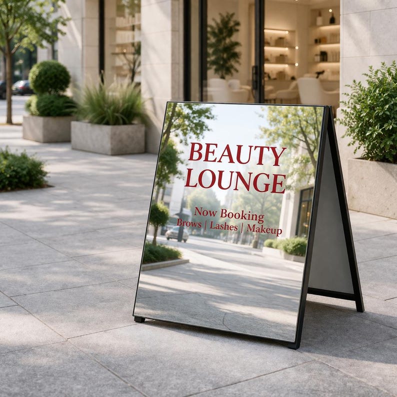 A Frame Sidewalk Sign, Custom Storefront Sign, Metal Business Sign ...