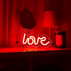 Enseigne néon Love, décoration murale LED romantique, néon moderne, enseigne Love Room, cadeau unique pour couple, mariage, chambre ou événement, enseigne Love