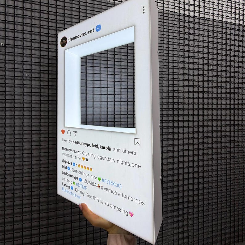 LED Instagram Frame Photo Booth – Social Media Frame for Events, Custom ...
