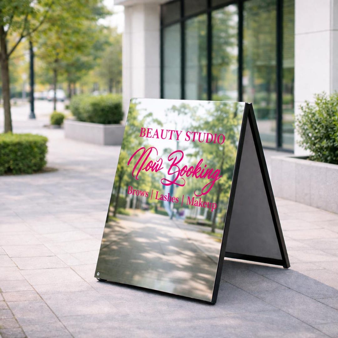 A Frame Sidewalk Sign, Custom Storefront Sign, Metal Business Sign ...