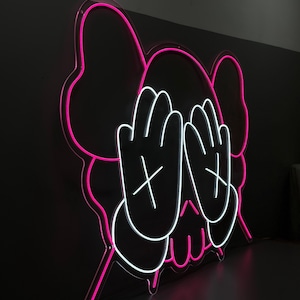 ネオンライト　カウズ Kaws 62x29in. Neon Sign Aesthetic Tiktok Room Handmade Home