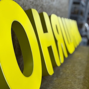 Letras 3D personalizadas para empresas, sinalização em acrílico ousada, placa grande de parede para loja, placa de letras à prova de intempéries, letras 3D individuais