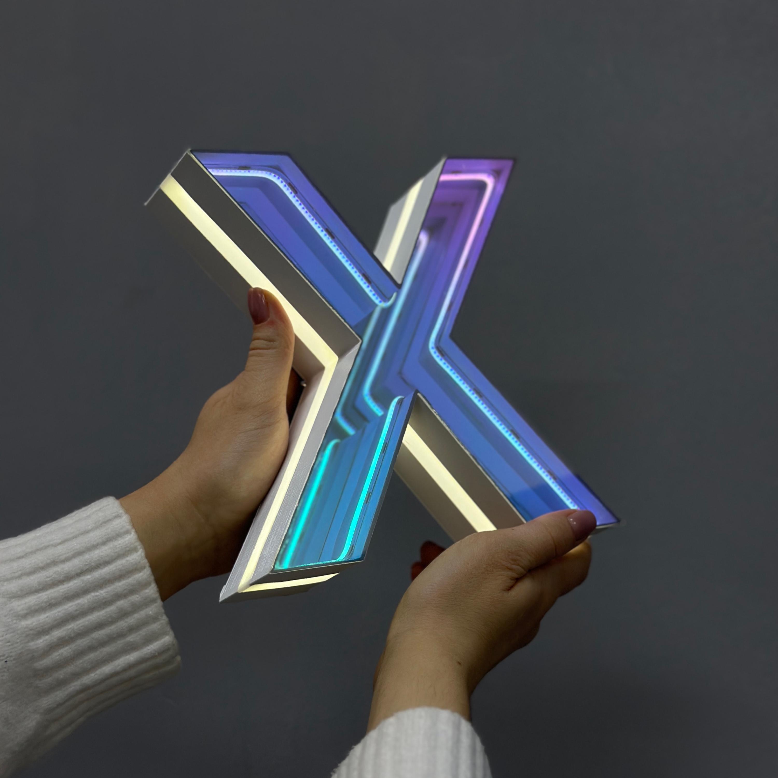 Custom 3D Letter Sign, LED Letter Light, Infinity Mirror Art, Custom ...