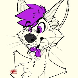 Benutzerdefinierte personalisierte Furry Büste Skizze