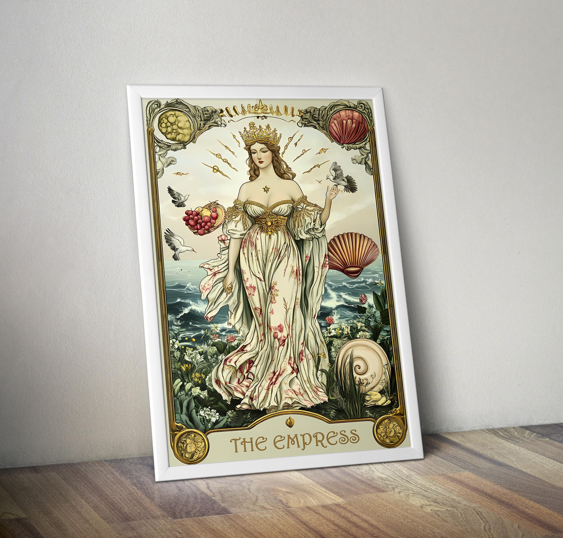 The Empress Tarot | Printable Spiritual Poster | Tarot Poster | Painting Poster | Birth of Venus Poster | Botticelli Art | Painting Gift