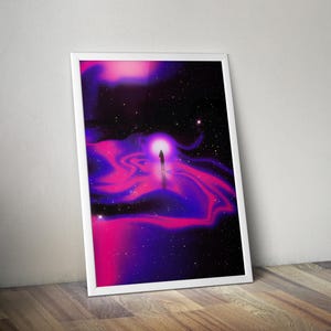 Cosmic Journey | Printable Spiritual Poster | Cosmic Poster | Mystic Art | Meditation Print | Spiritual Wall Art | Spiritual Artwork