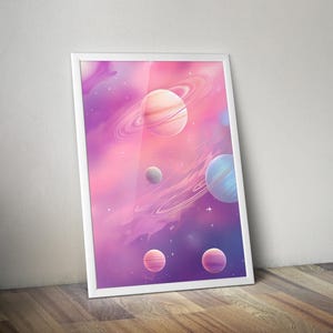 Magical Planets | Printable Spiritual Poster | Planet Poster | Mystic Art | Cosmic Poster | Spiritual Wall Art | Spiritual Artwork