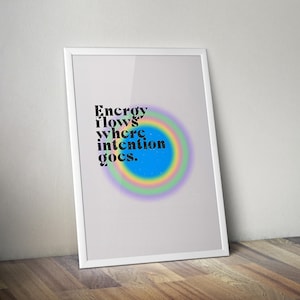 Energy Flows | Printable Spiritual Poster | Meditation Art | Meditation Print | Affirmation Poster | Spiritual Wall Art | Spiritual Artwork