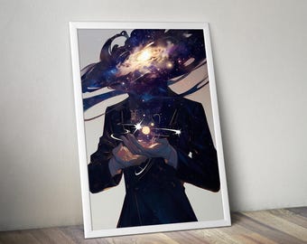 Cosmic Harmony | Printable Spiritual Poster | Cosmic Poster | Mystic Art | Meditation Print | Spiritual Wall Art | Spiritual Artwork