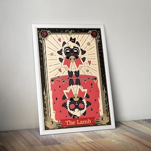 Póster de Cult of The Lamb / Póster de Tarot / Impresión de Cult of The Lamb / Ilustración de juego / Póster de juego / Impresión de videojuego / Ilustración de Cult of The Lamb