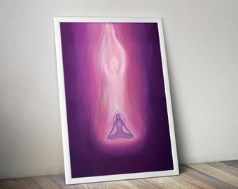 Inner Ascension | Printable Spiritual Poster | Ascension Poster | Mystic Art | Meditation Print | Spiritual Wall Art | Spiritual Artwork
