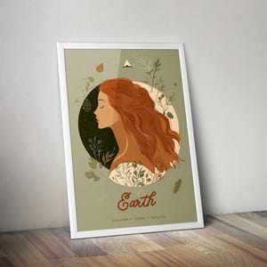 Earth Element | Printable Spiritual Poster | Element Poster | Mystic Art | Meditation Print | Spiritual Wall Art | Spiritual Artwork